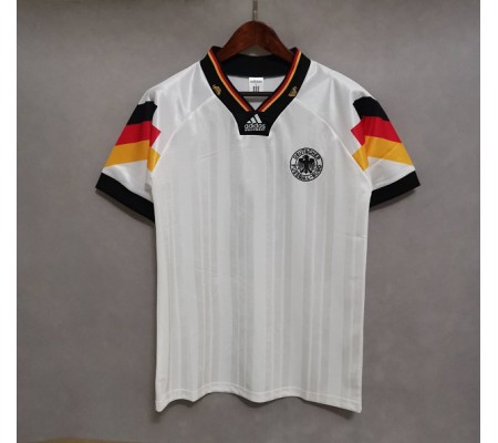 Germany 1992 EuroCup Home White Soccer Jersey